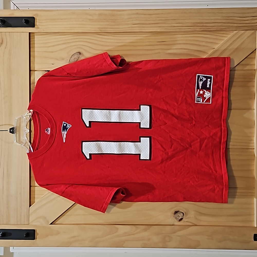 Majestic | New England Patriots Julian Edelman #11 Jersey Style Tee | XL